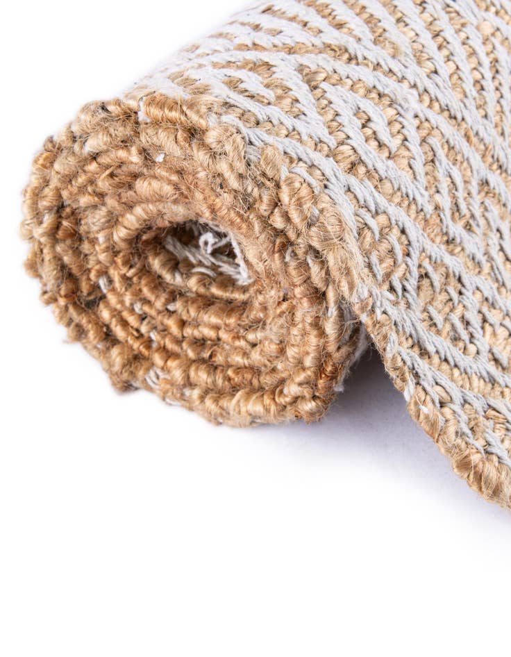 Detail image of  2' x 5' 1  Hand Braided Jute Runner Rug