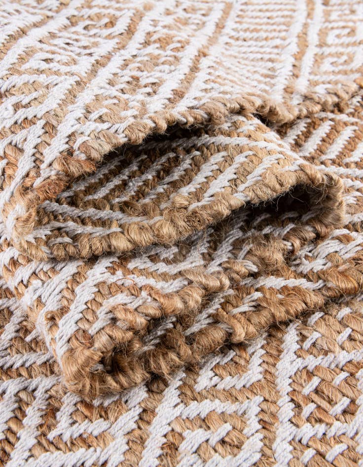 Detail image of  2' x 5' 1  Hand Braided Jute Runner Rug