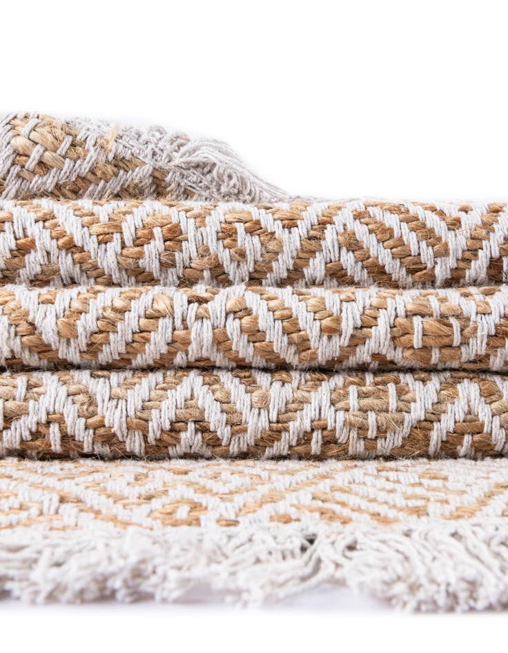 Detail image of  2' x 5' 1  Hand Braided Jute Runner Rug
