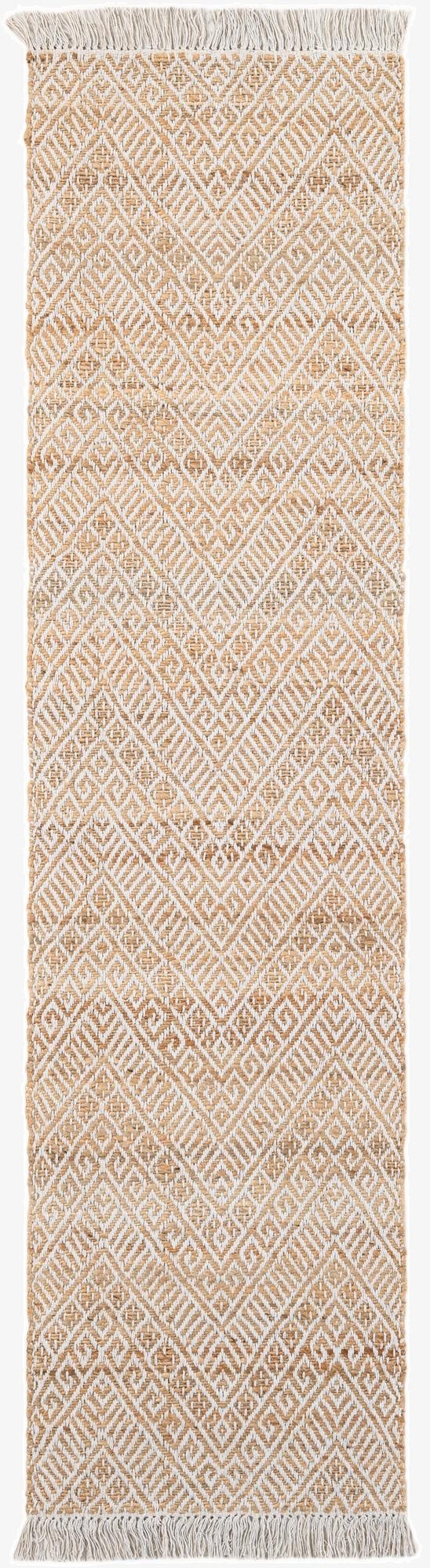  2' x 8'  Hand Braided Jute Runner Rug