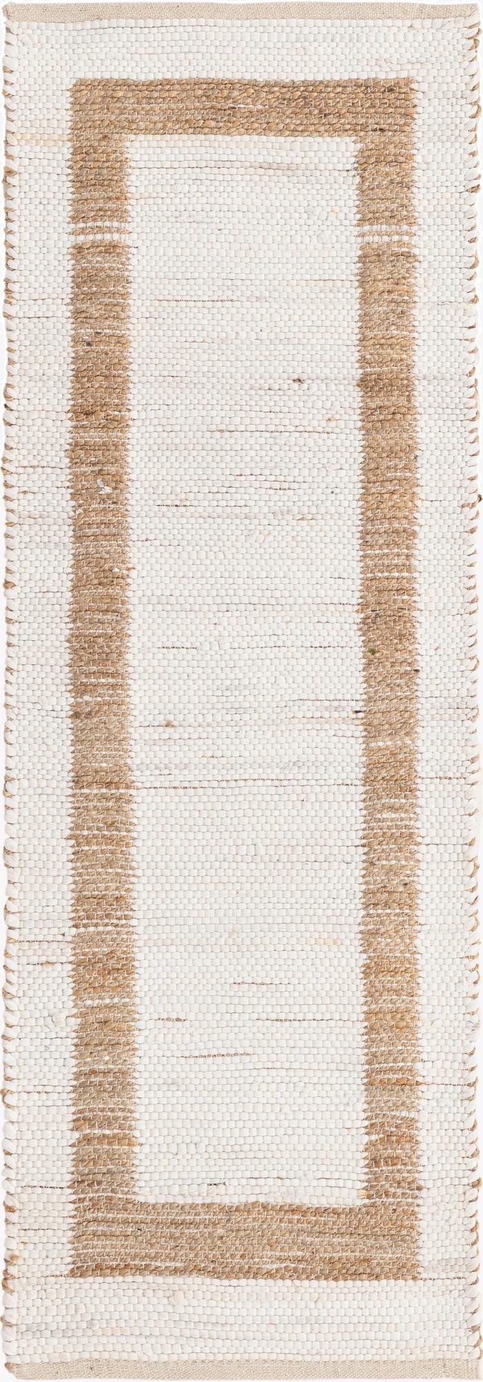  2' 2 x 6' 1  Hand Woven Chindi Jute Runner Rug