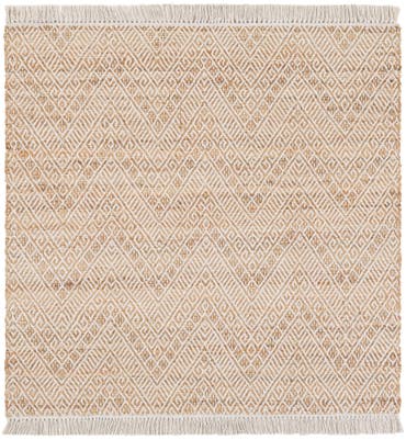  5' 1 x 5' 1  Hand Braided Jute Square Rug