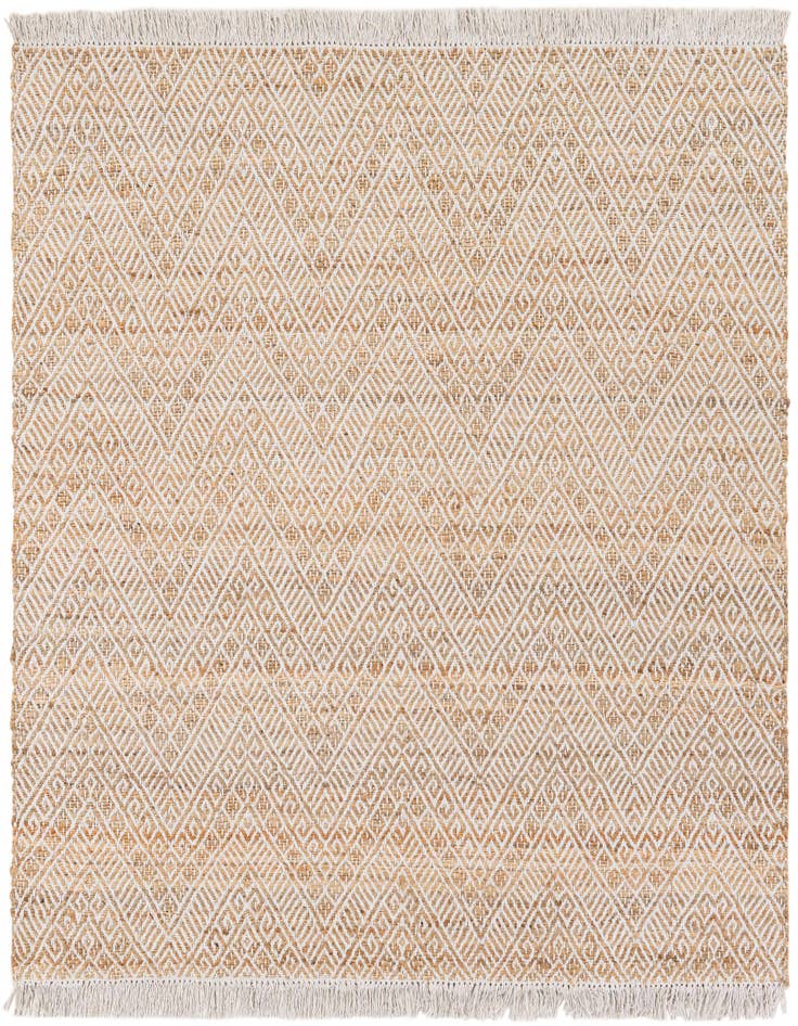 Detail image of  6' 1 x 6' 1  Hand Braided Jute Square Rug