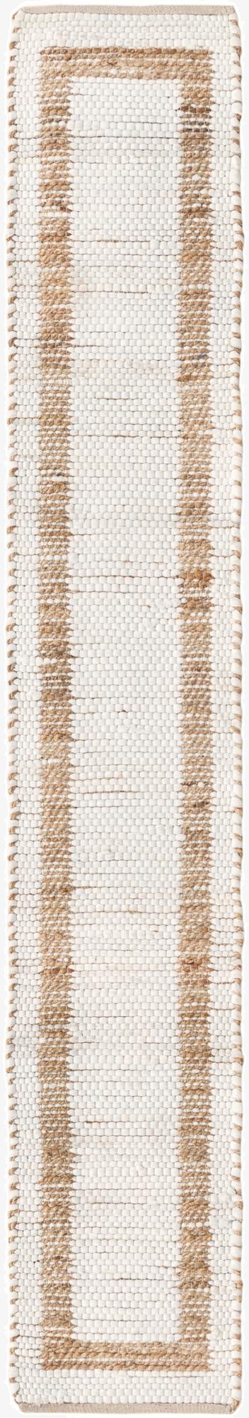  1' 2 x 8'  Hand Woven Chindi Jute Table Runner Rug