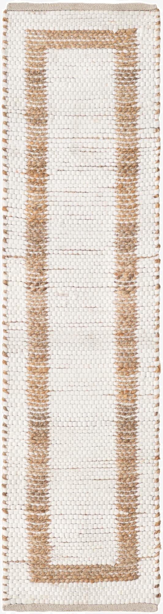  1' 2 x 5' 1  Hand Woven Chindi Jute Table Runner Rug