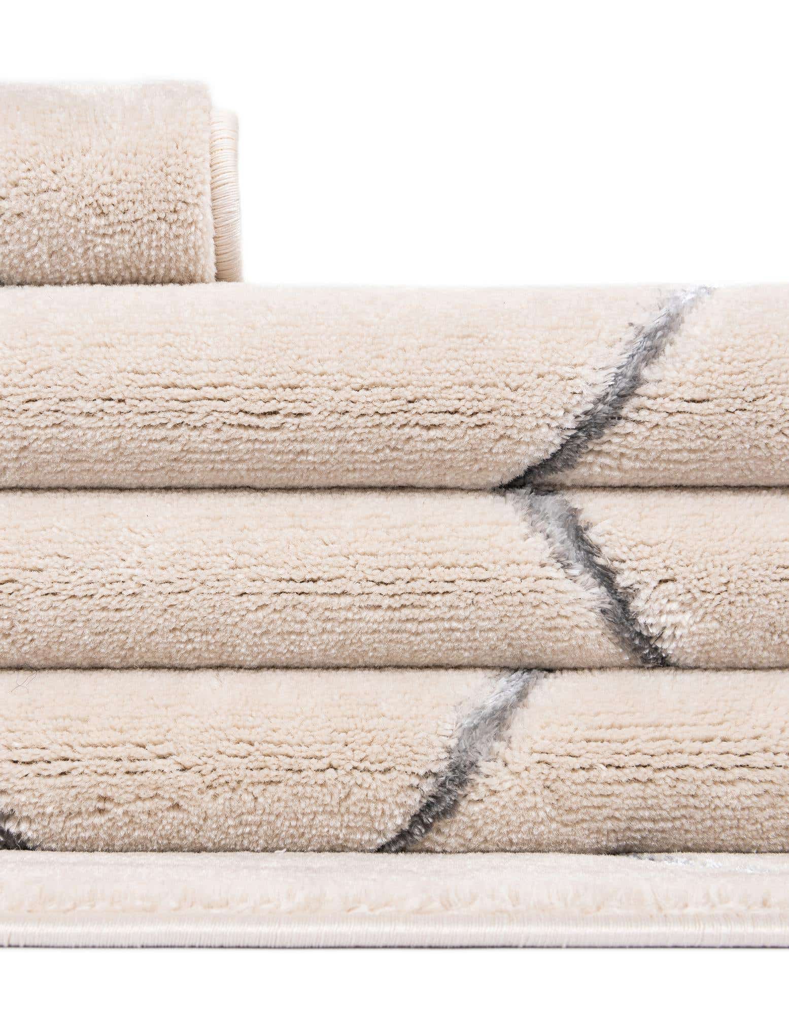 Primary image  Custom White and Silver Vogue Geo Rug