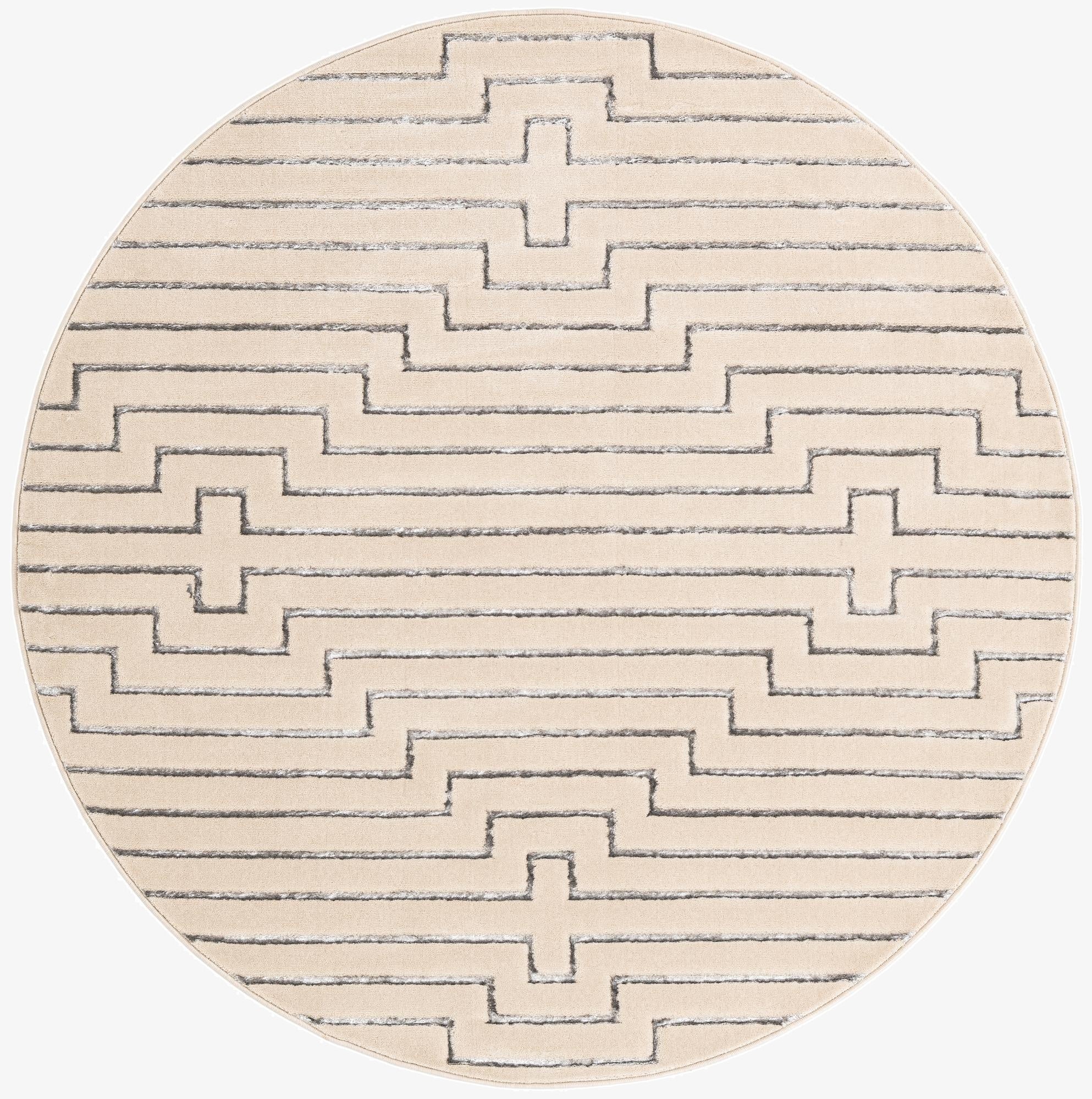  6' x 6' Vogue Geo Round Rug