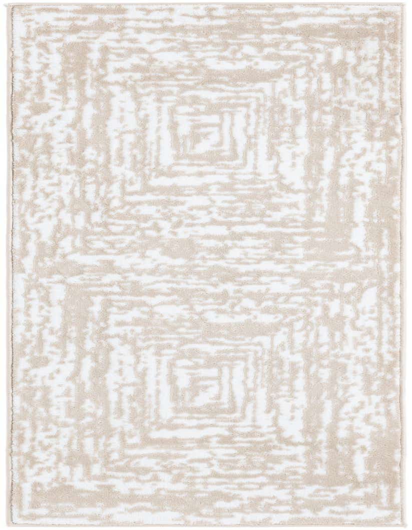 A 5 ft runner rug in white and bone with a modern, distressed stripe pattern, ideal for a hallway.