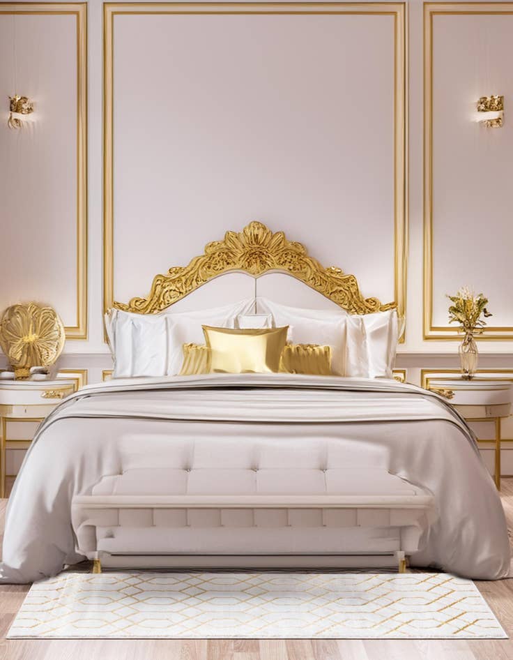 Detail image of  2' 7 x 12'  Marilyn Monroe™ Glam Trellis Runner Rug