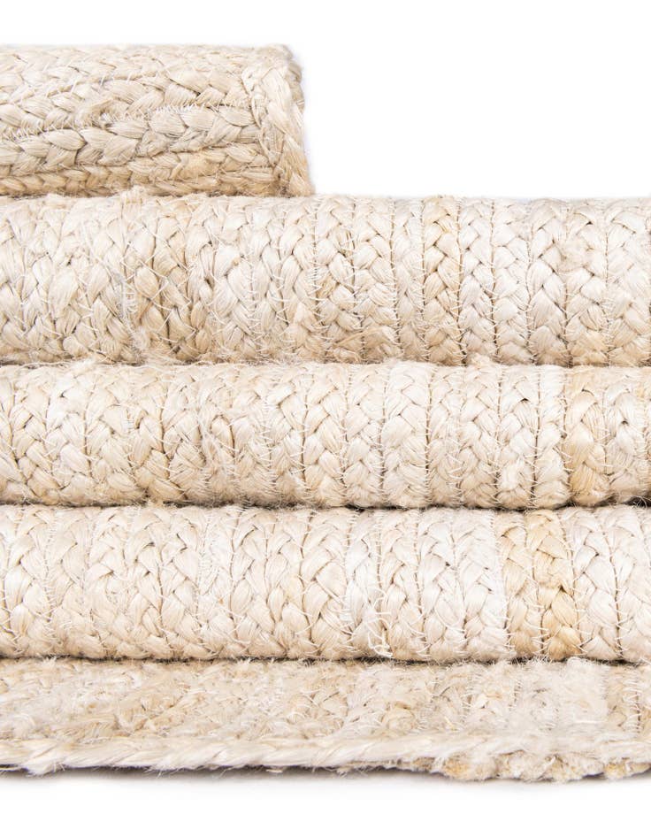 Detail image of  2' 2 x 3' 7  Hand Braided Jute Hearth Rug