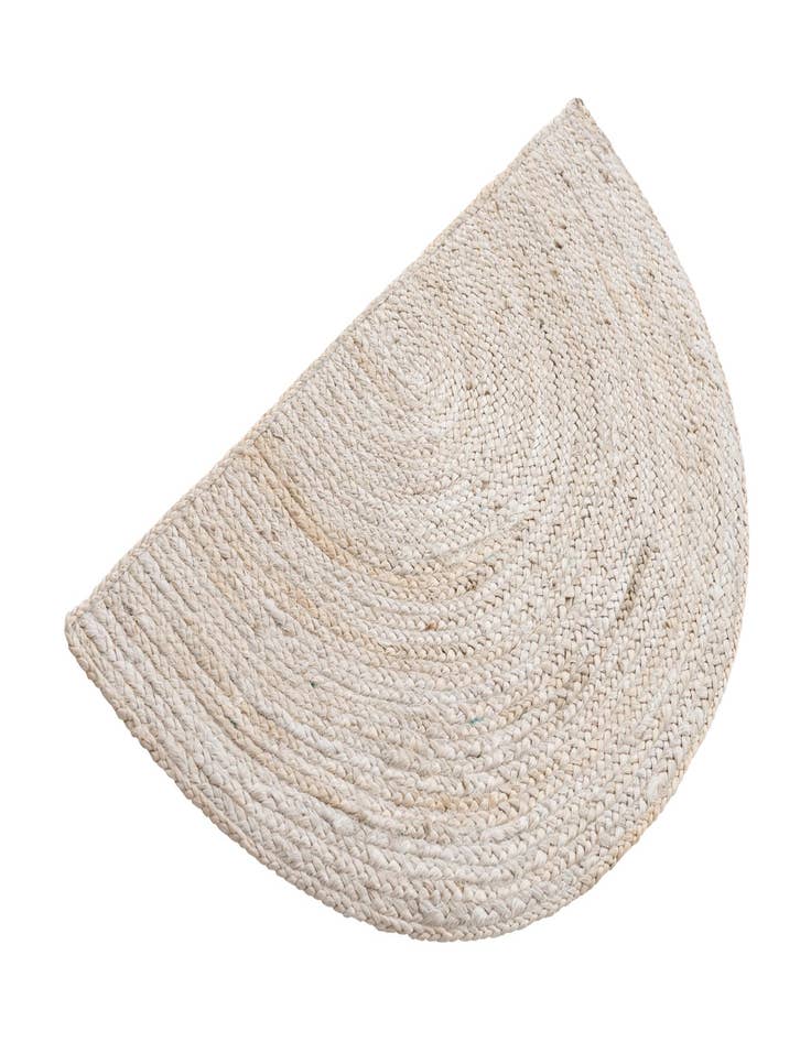 Detail image of  2' 2 x 3' 7  Hand Braided Jute Hearth Rug