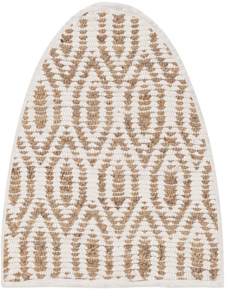 Detail image of  2' 2 x 3' 7  Hand Woven Chindi Jute Hearth Rug