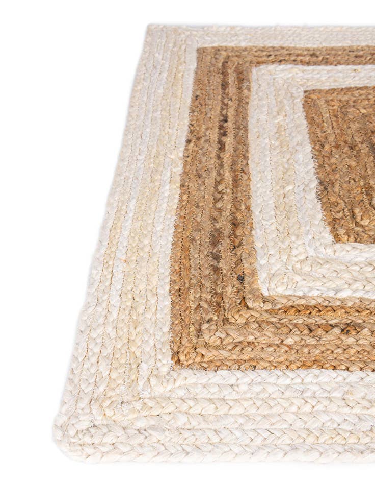 Detail image of  4' 1 x 6' 1  Hand Braided Jute Rug