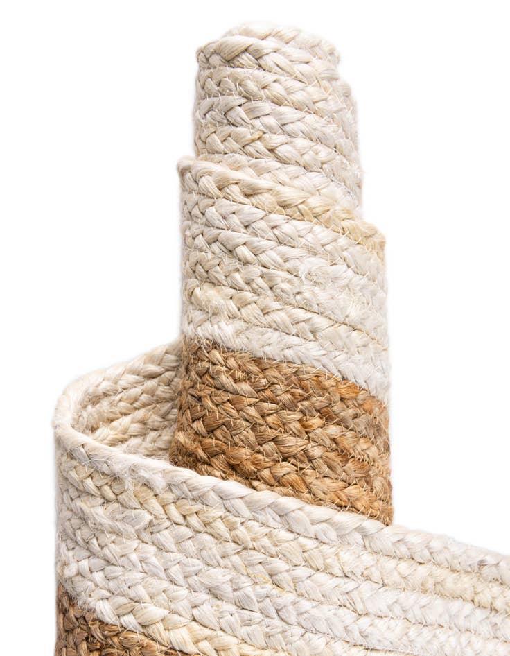 Detail image of  4' 1 x 6' 1  Hand Braided Jute Rug