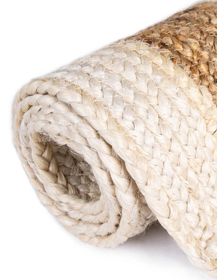 Detail image of  4' 1 x 6' 1  Hand Braided Jute Rug