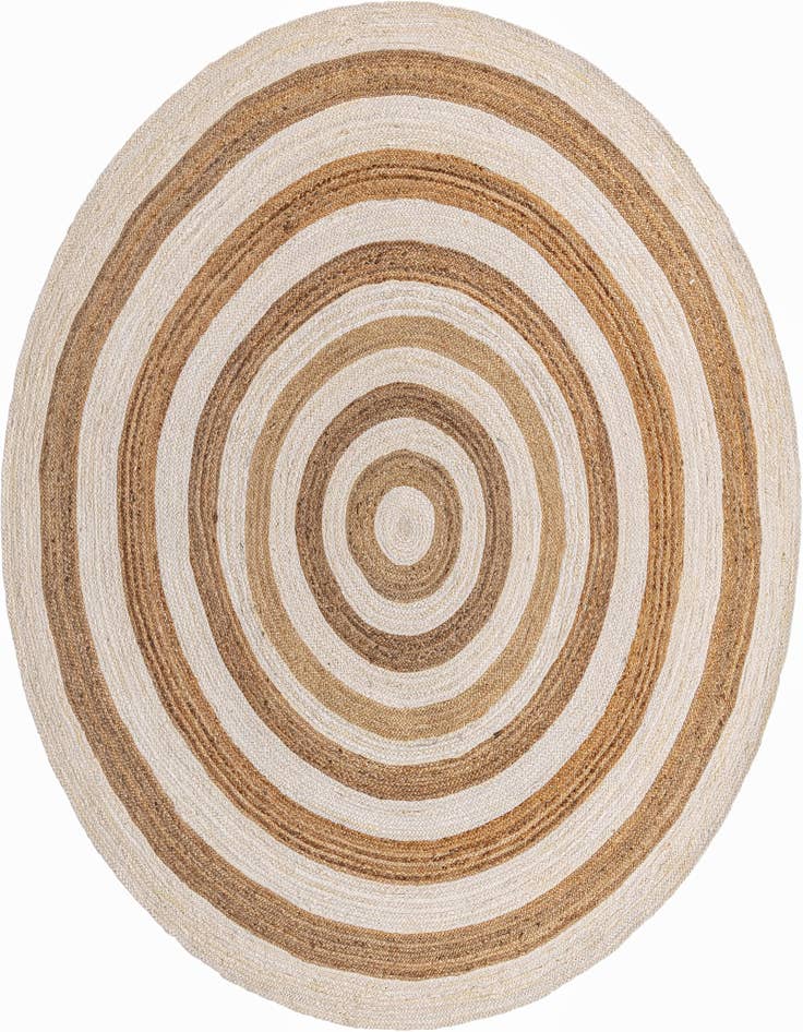 Detail image of  10' x 10'  Hand Braided Jute Round Rug