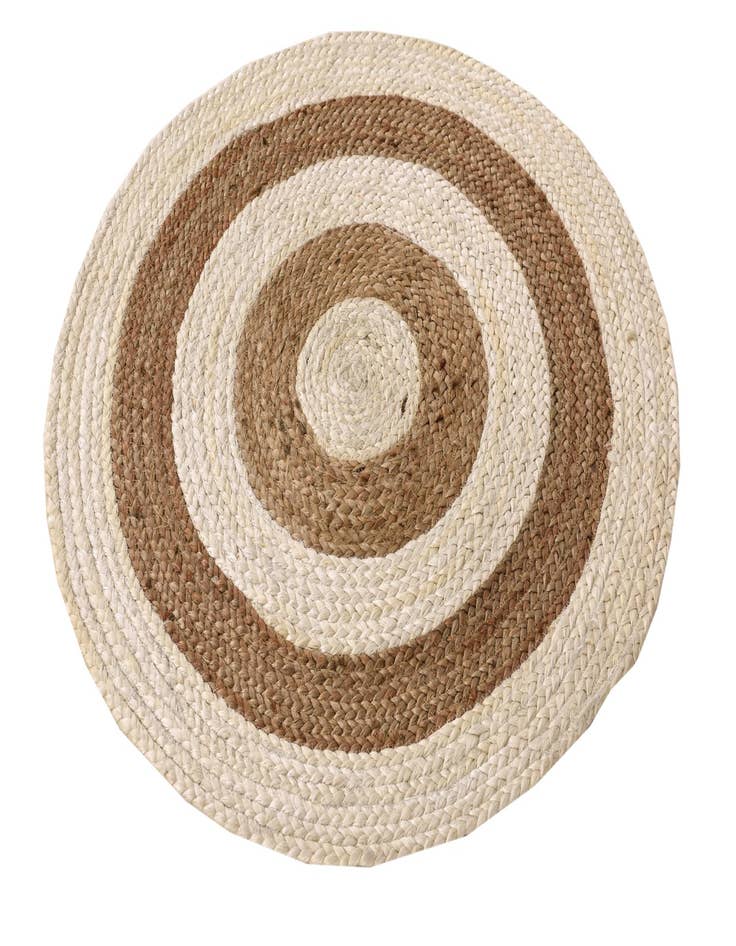 Detail image of  3' 3 x 3' 3  Hand Braided Jute Round Rug