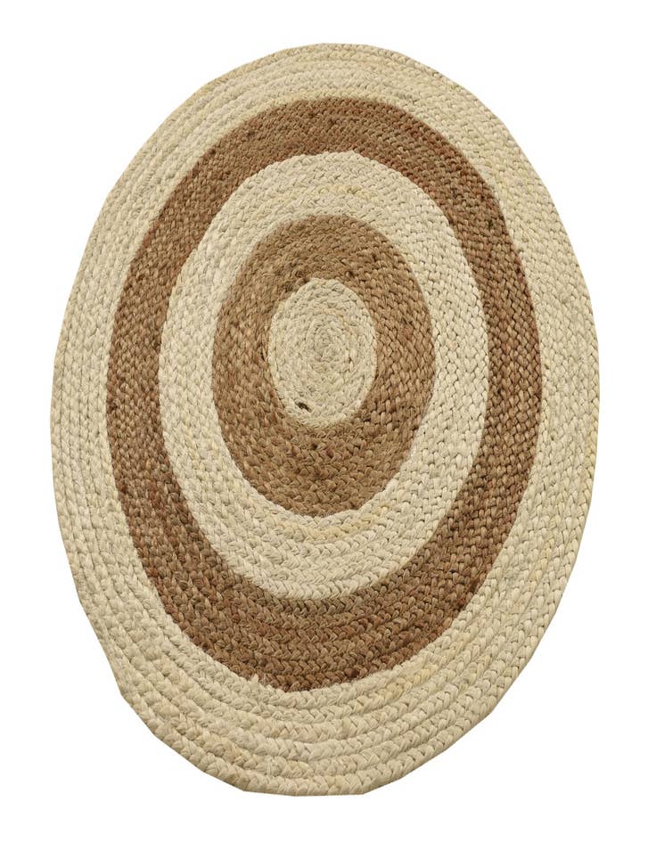 Detail image of  3' 3 x 3' 3  Hand Braided Jute Round Rug
