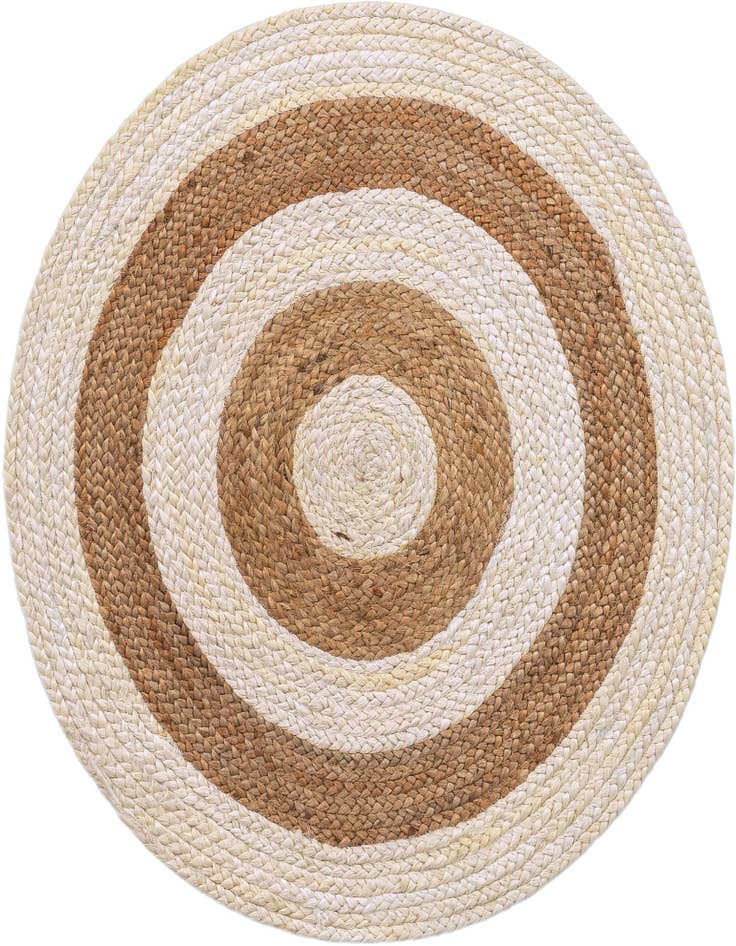 Detail image of  3' 3 x 3' 3  Hand Braided Jute Round Rug
