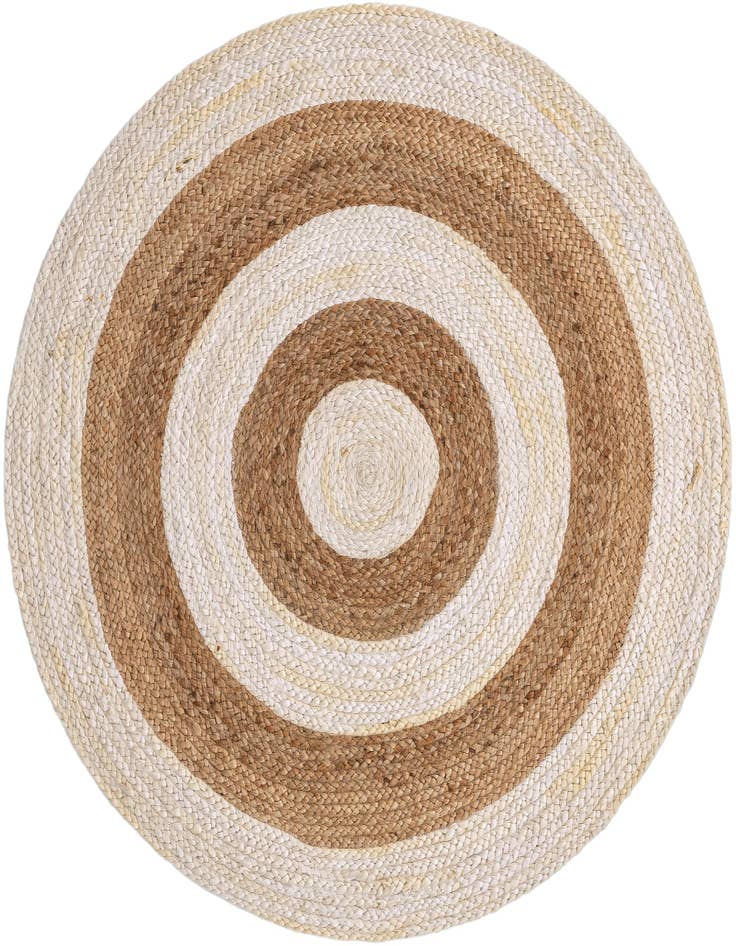 Detail image of  4' 1 x 4' 1  Hand Braided Jute Round Rug