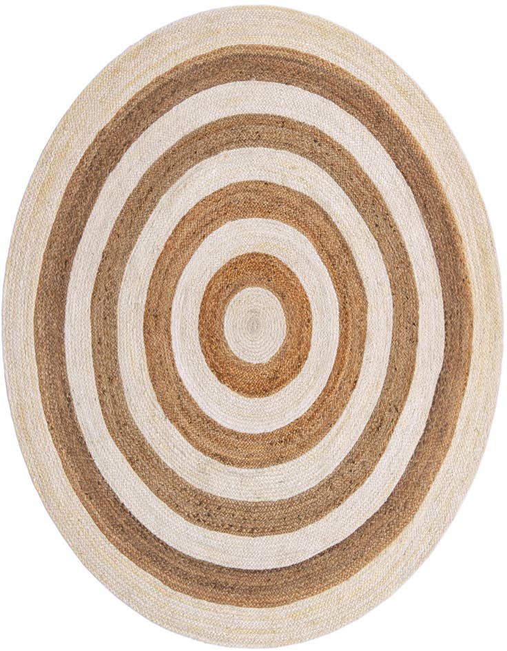 Detail image of  7' 1 x 7' 1  Hand Braided Jute Round Rug