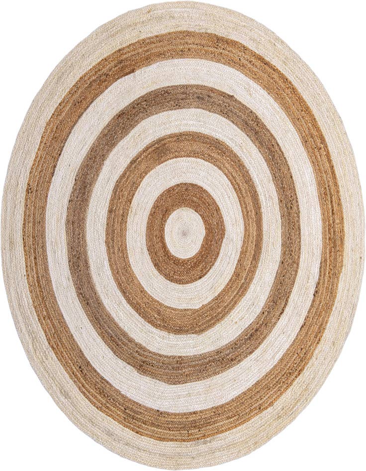 Detail image of  8' x 8'  Hand Braided Jute Round Rug