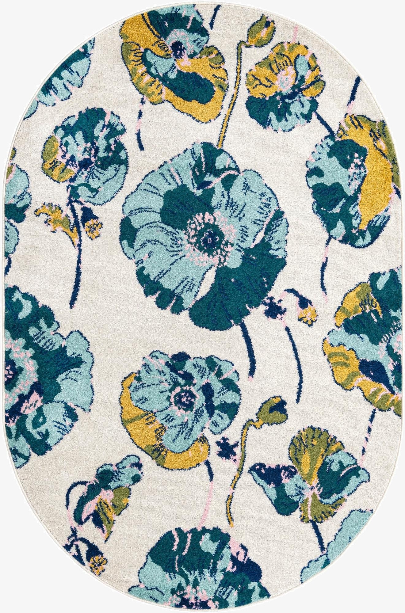  5' 3 x 7' 10 Bloom Oval Rug