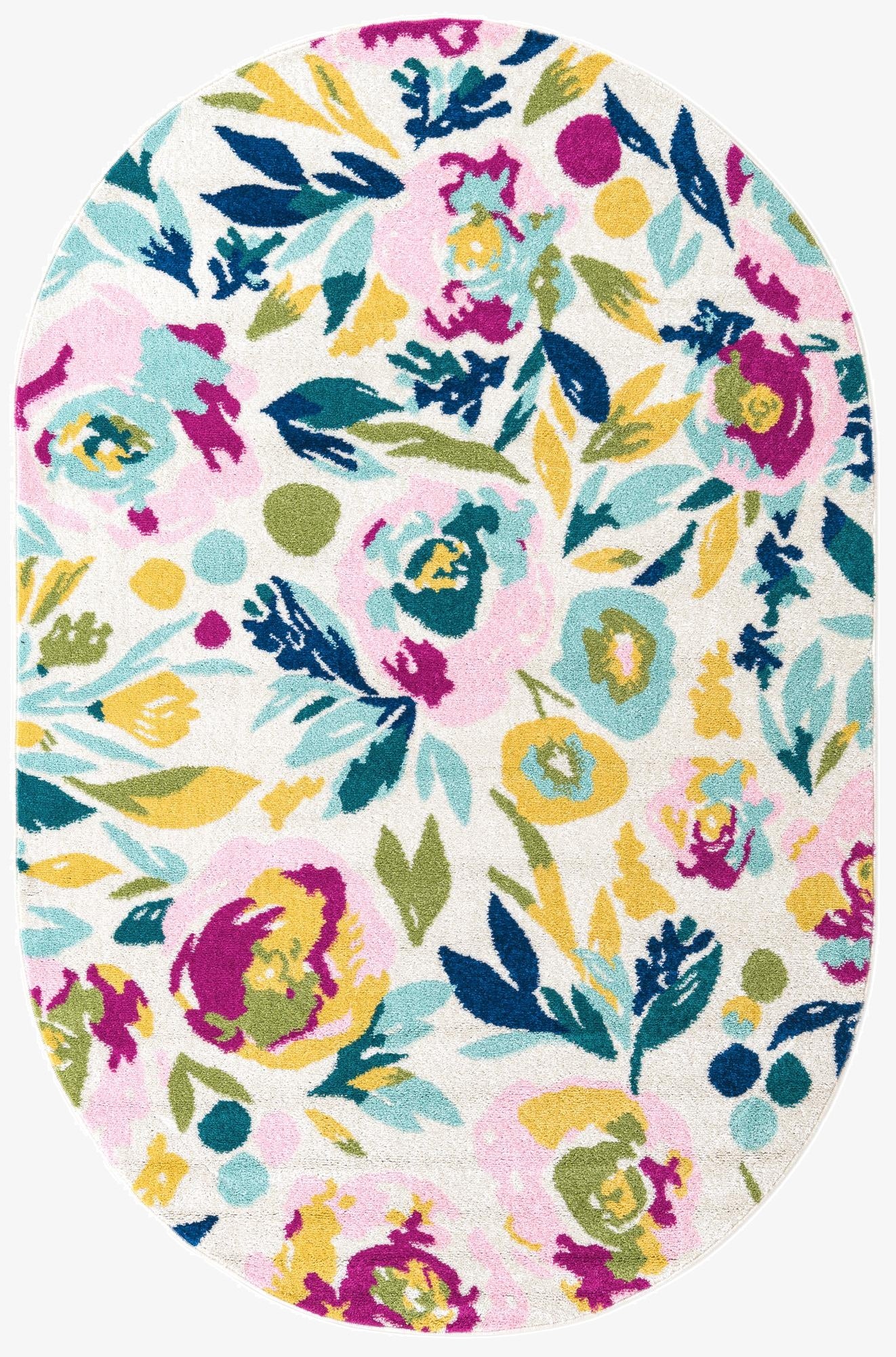  5' 3 x 7' 10 Bloom Oval Rug