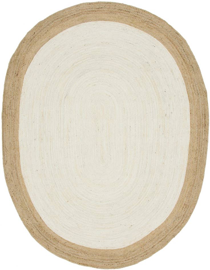 Detail image of  8' x 10'  Hand Braided Jute Oval Rug