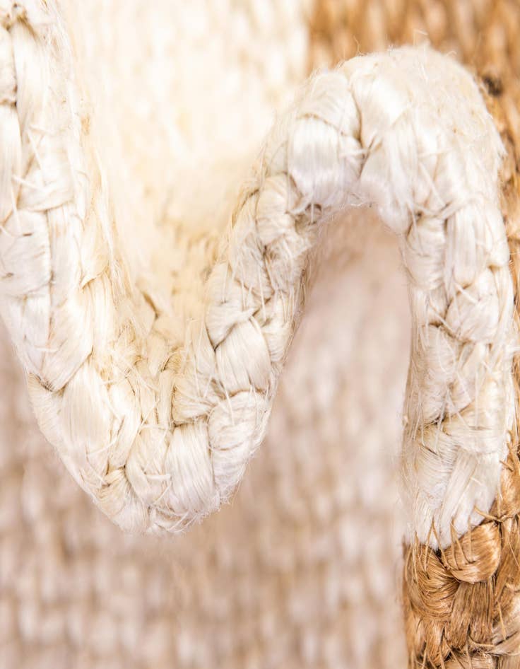 Detail image of  8' x 10'  Hand Braided Jute Oval Rug