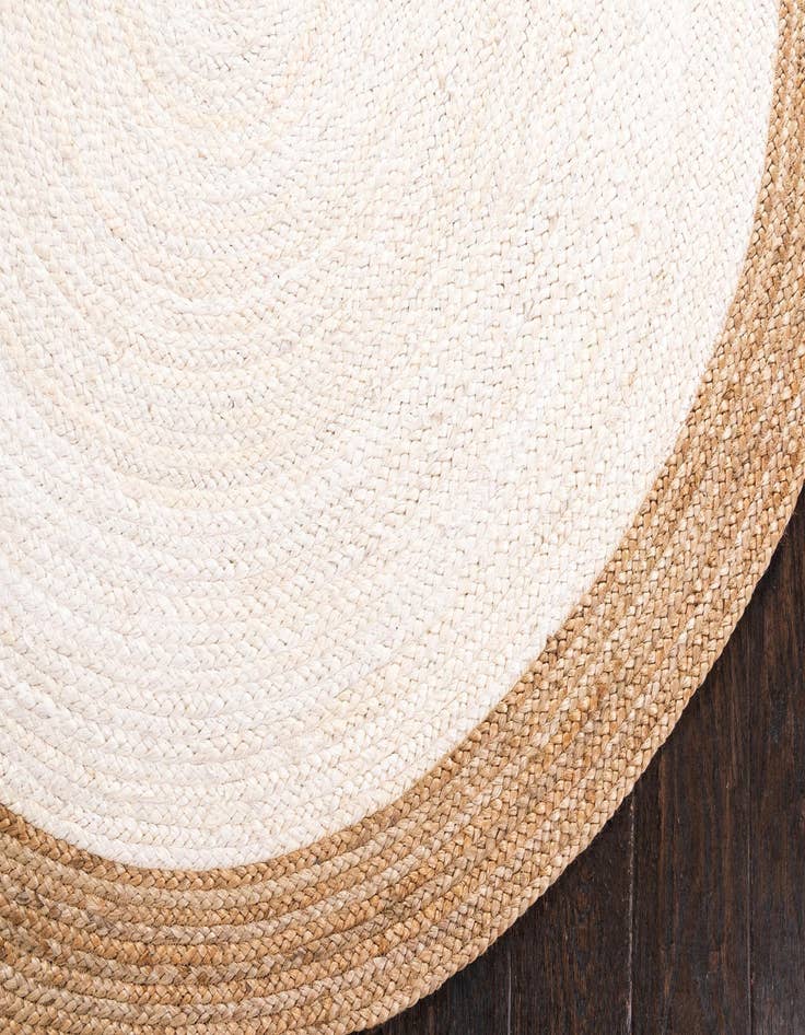 Detail image of  8' x 10'  Hand Braided Jute Oval Rug