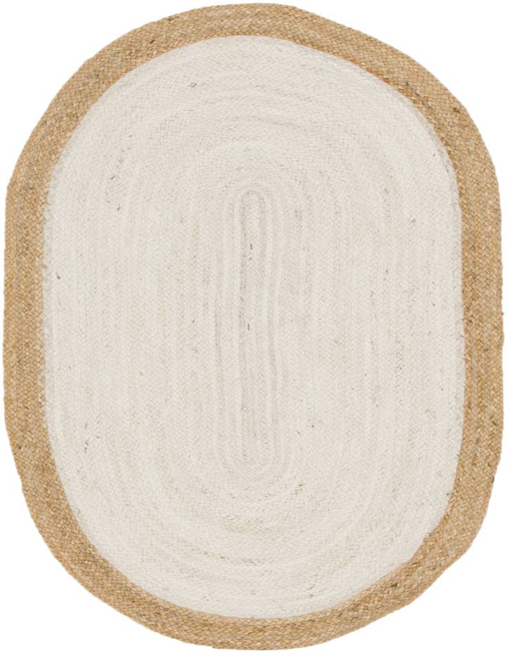 Detail image of  3' 3 x 5' 1  Hand Braided Jute Oval Rug