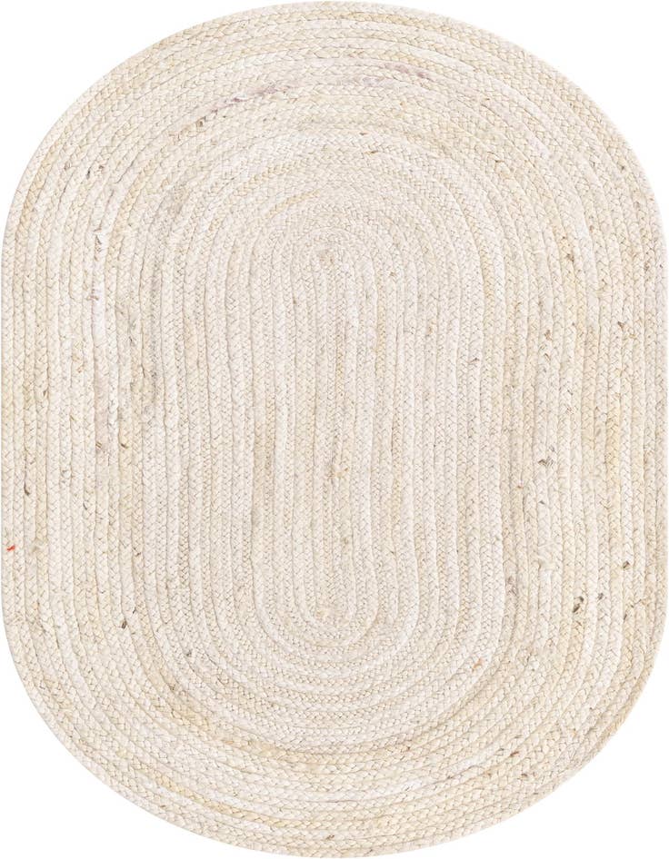 Detail image of  3' 3 x 5' 1  Hand Braided Jute Oval Rug