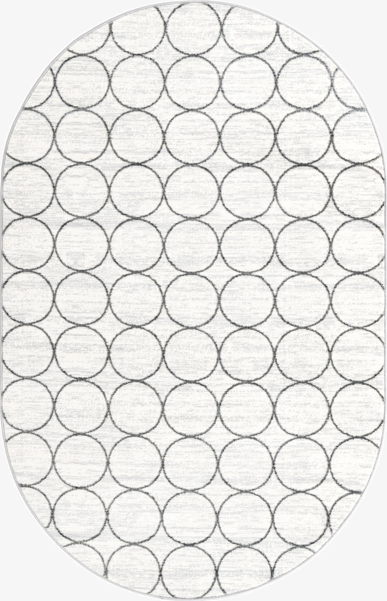  5' 3 x 8' Lattice Trellis Oval Rug