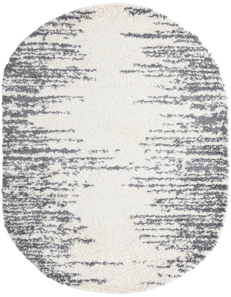 Detail image of  5' 3 x 8' Serenity Shag Oval Rug