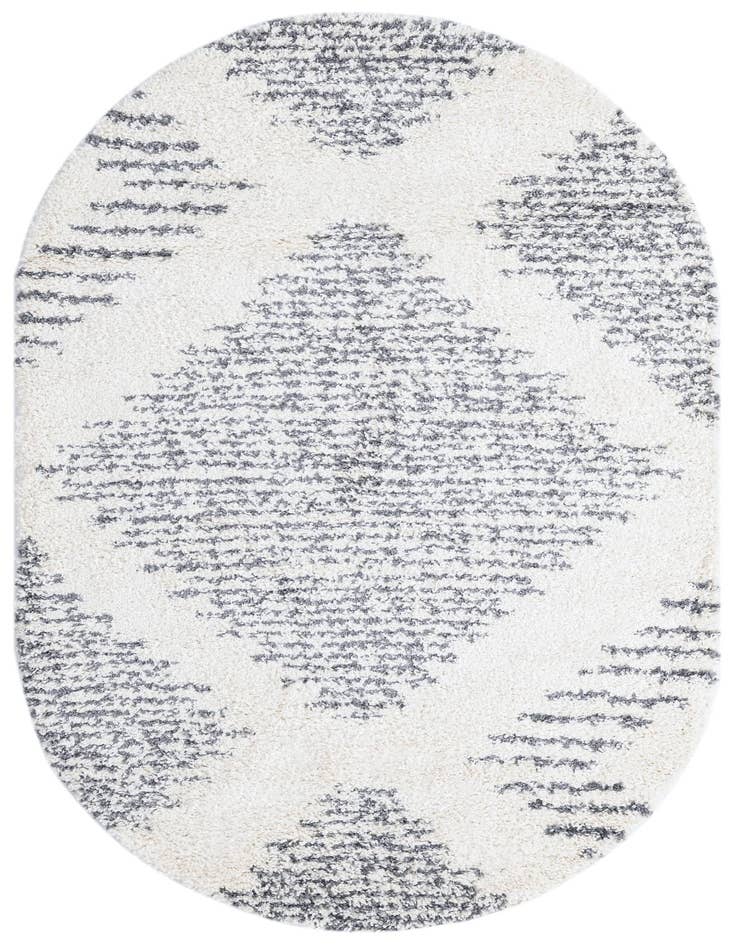 Detail image of  5' 3 x 8' Serenity Shag Oval Rug