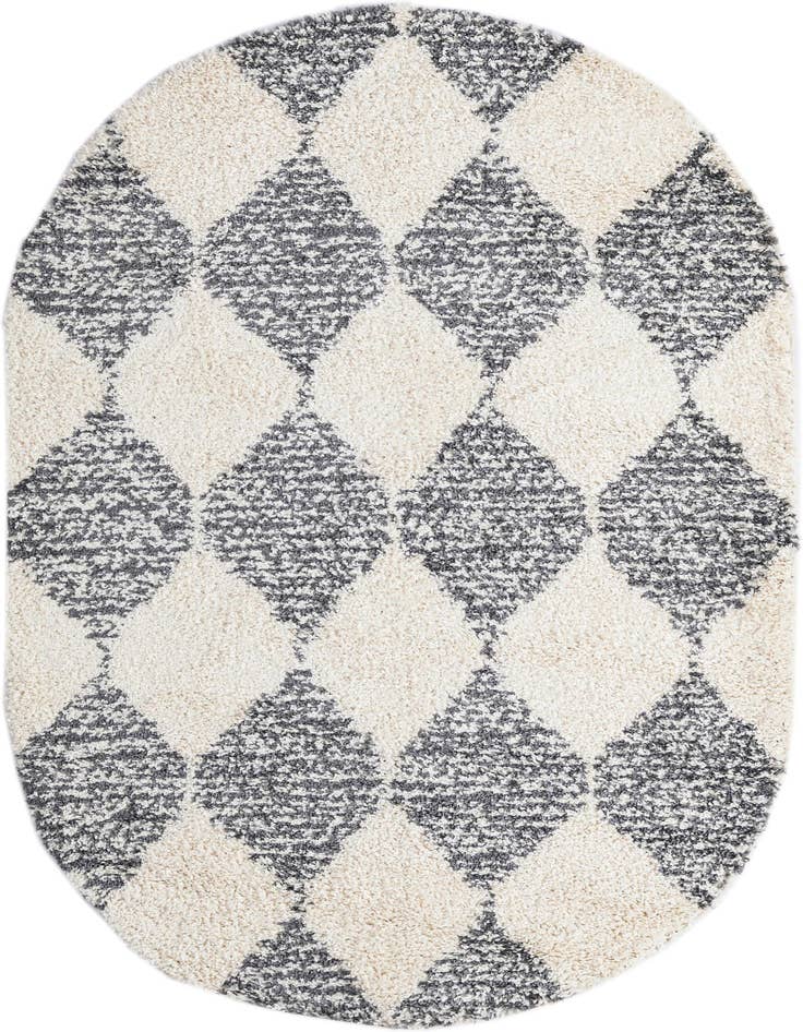 Detail image of  5' 3 x 8' Serenity Shag Oval Rug