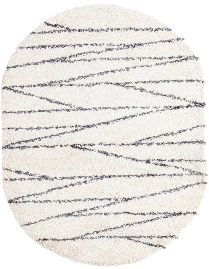 Detail image of  5' 3 x 8' Serenity Shag Oval Rug