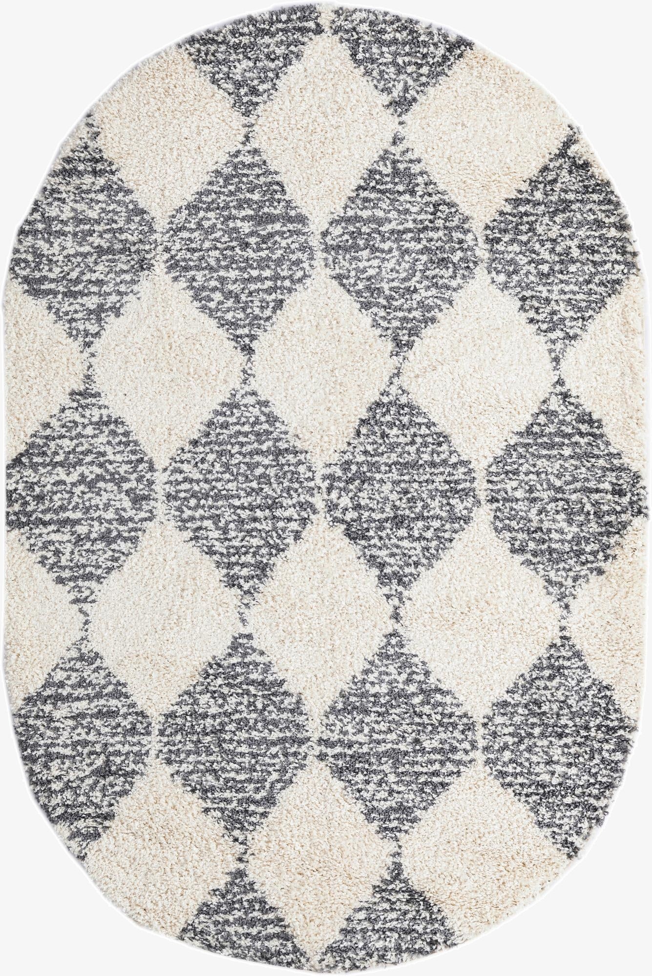  5' 3 x 8' Serenity Shag Oval Rug