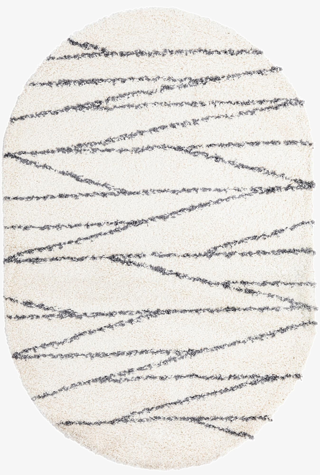  5' 3 x 8' Serenity Shag Oval Rug