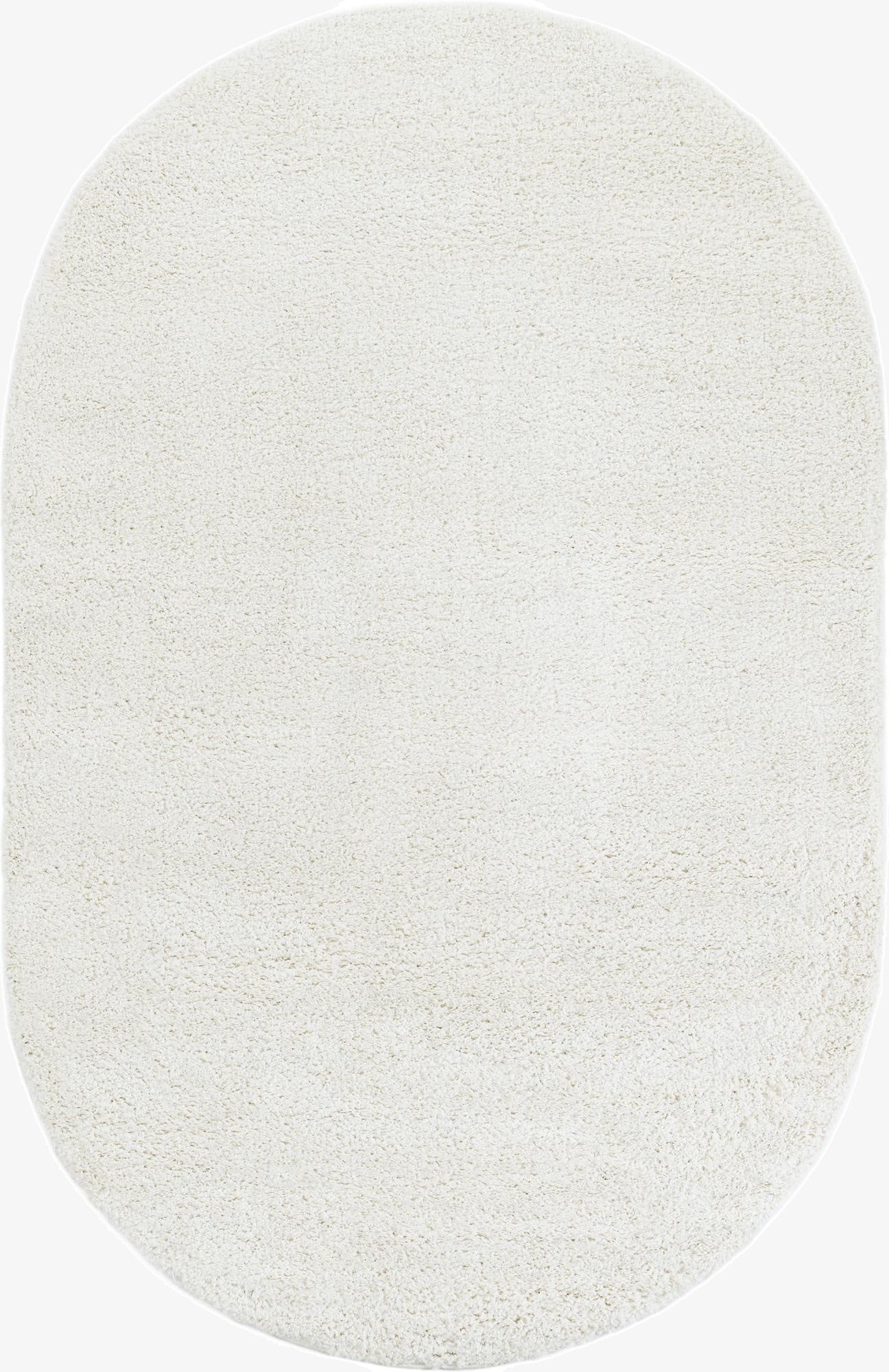  5' 3 x 8' Soft Solid Shag Oval Rug