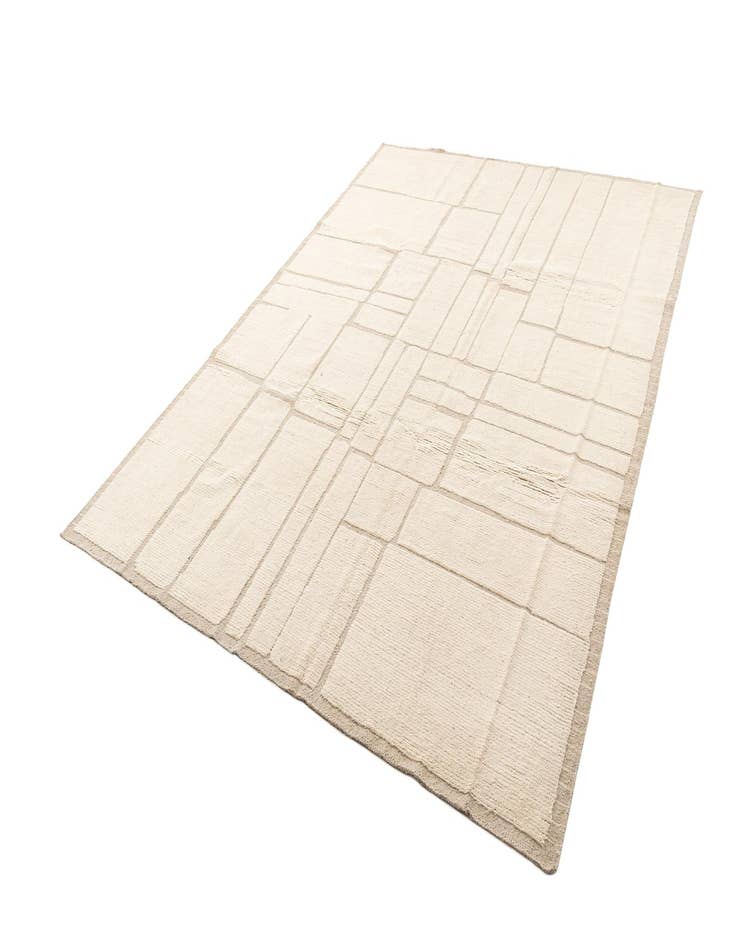 Detail image of  9' 5 x 12' 8  Hand Knotted Beni Marok Rug