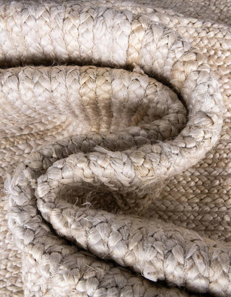 Detail image of  6' 1 x 9'  Hand Braided Jute Rug
