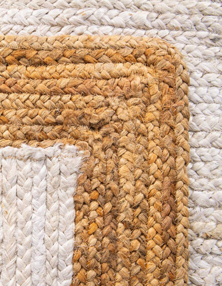 Detail image of  6' 1 x 9'  Hand Braided Jute Rug