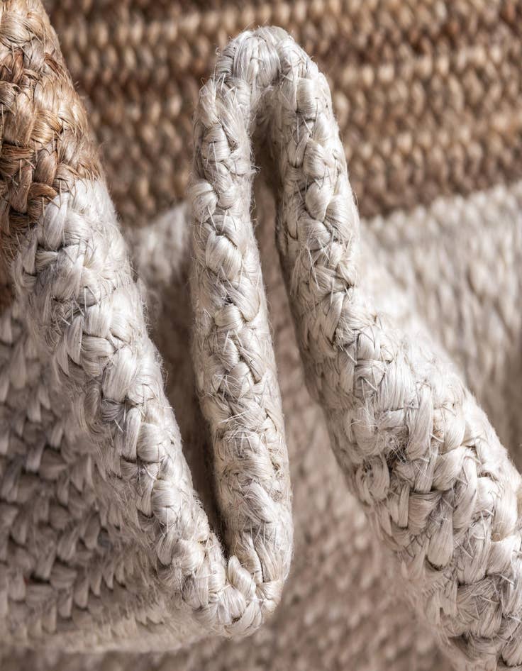 Detail image of  6' 1 x 9'  Hand Braided Jute Rug