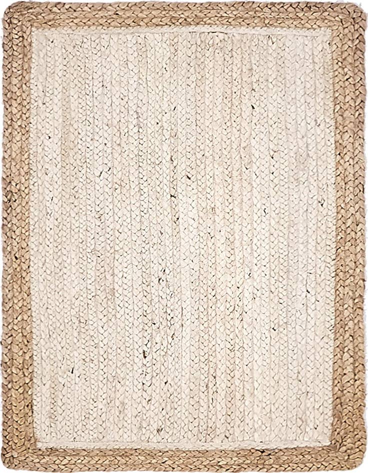 Detail image of  2' x 3' 1  Hand Braided Jute Rug