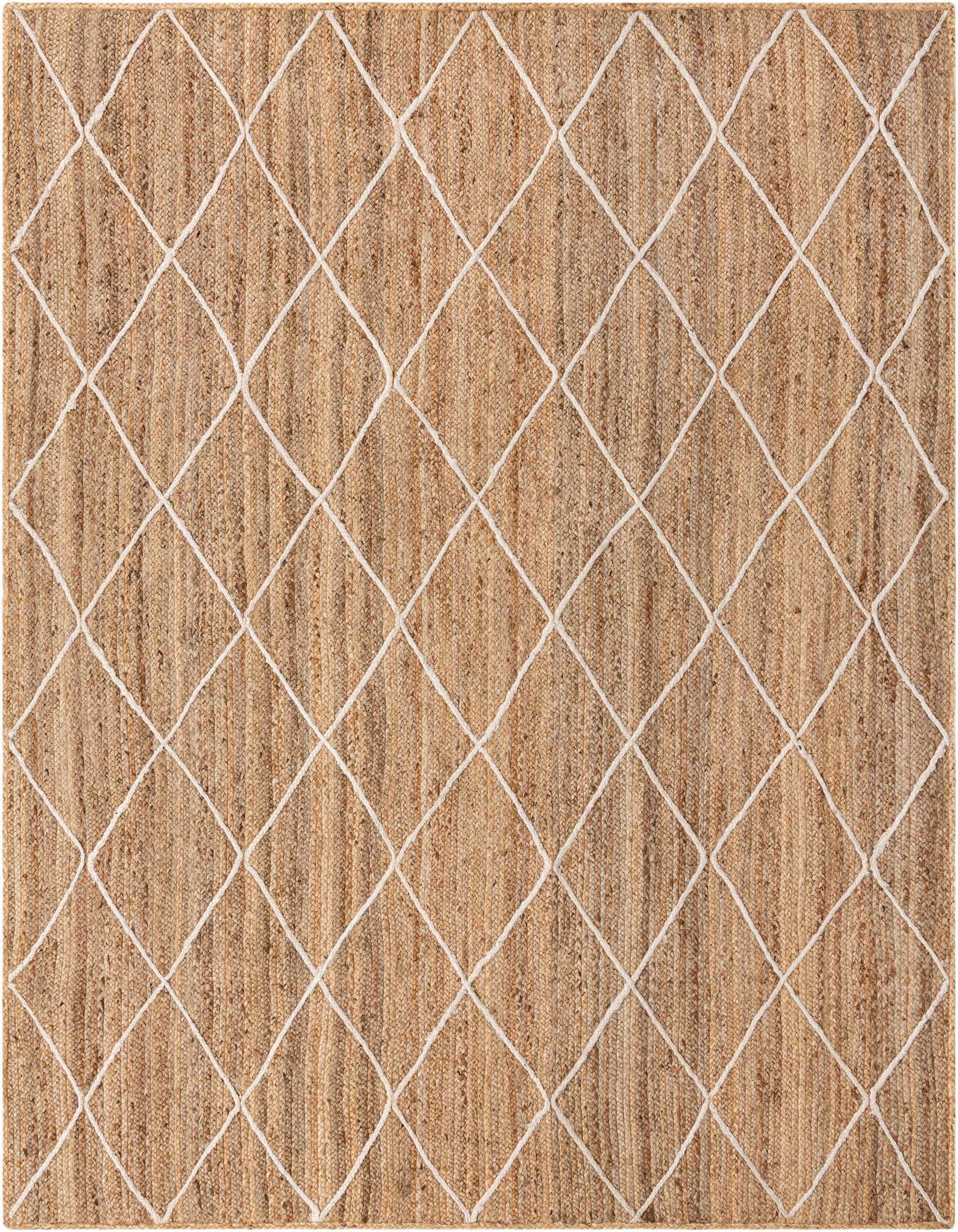 Primary image  8' x 10'  Hand Braided Jute Rug