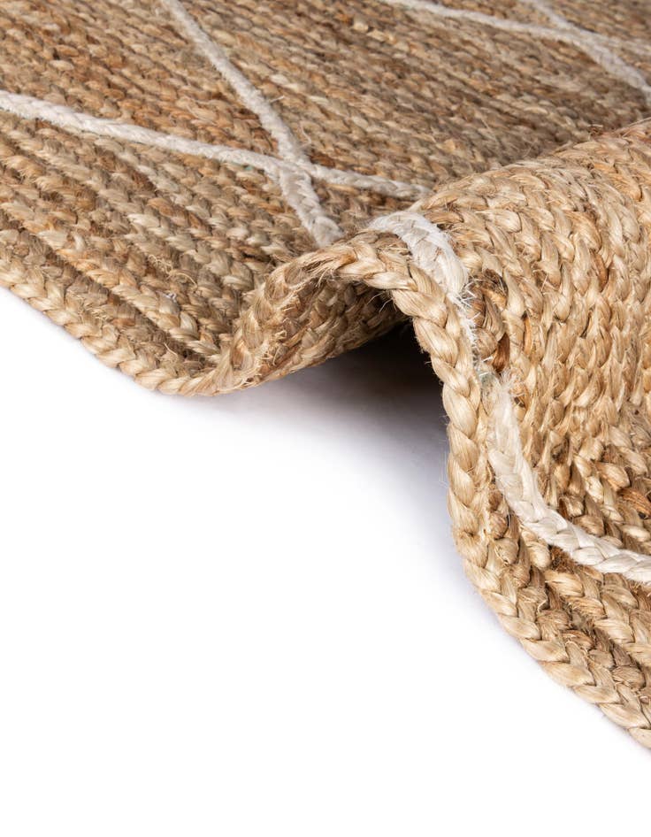 Detail image of  6' 1 x 9'  Hand Braided Jute Rug