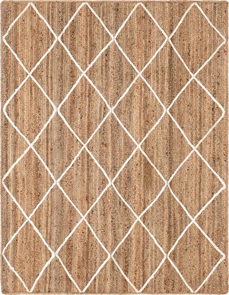 Detail image of 5' 1 x 8' Handmade Braided Jute Rug