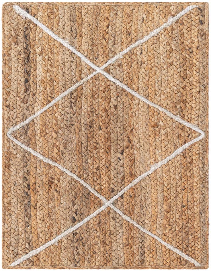 Detail image of 2' x 3' 1 Handmade Braided Jute Rug